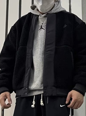 Adidas阿迪达斯正品保暖毛绒外套仿羊羔绒休闲运动夹克棉服IL8919