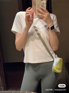 特价现货~lululemon Classic-Fit cotton blend tee 女士棉混纺 T