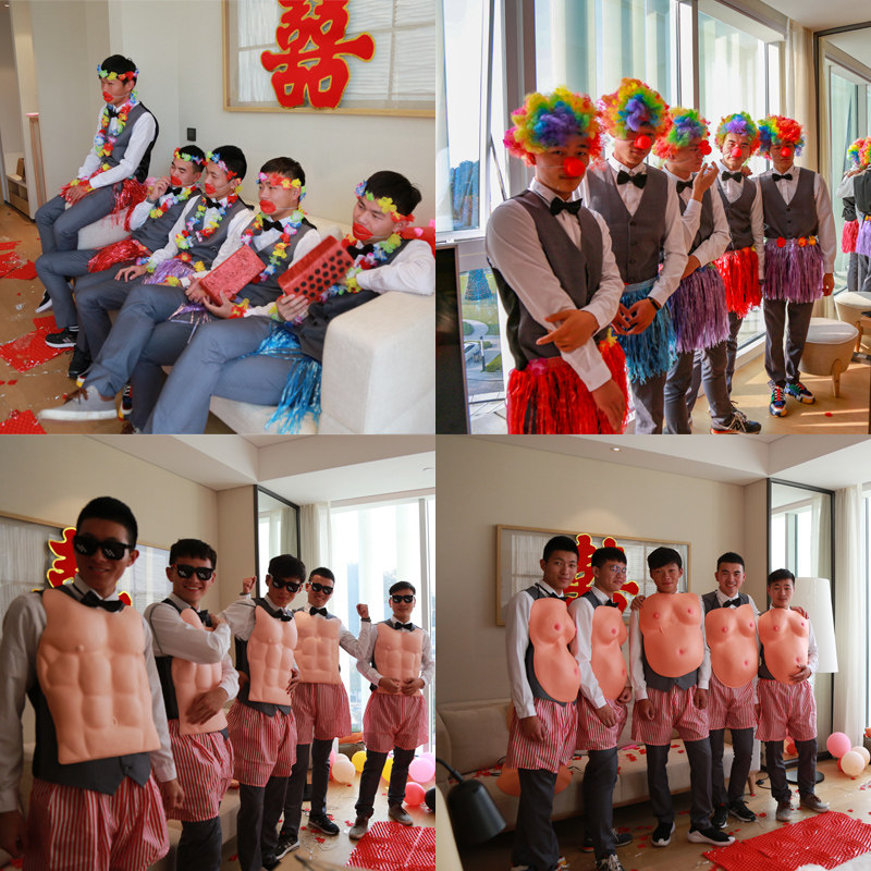 结婚整蛊新郎伴郎拦门堵门恶搞婚礼道具胸花花环草裙接亲|msdalam kategori bekalan perayaan/hadiah, Lain-lain bekalan Festival - dari Buy2taobao.com untuk memberikan perkhidmatan ejen Taobao profesional membeli