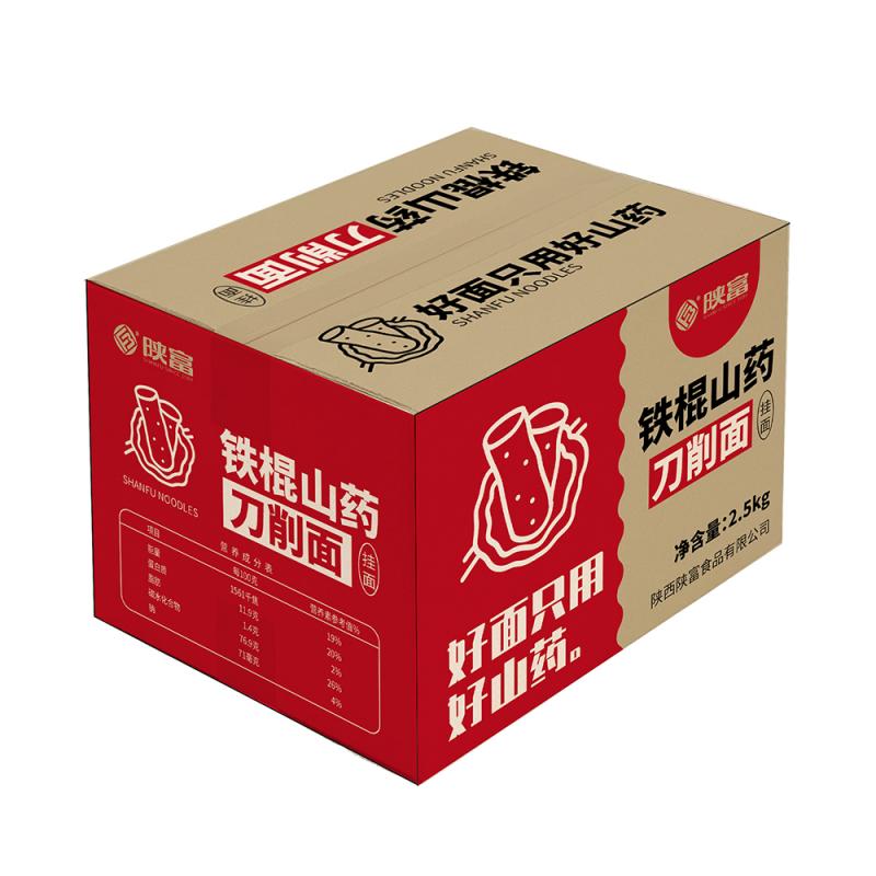 陕富陕西正宗山药刀削面速食油泼炸酱宽面条用挂面袋装整箱批发
