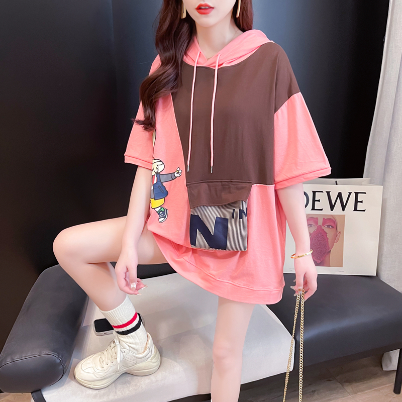 【纯棉不掉色遮屁股T恤】