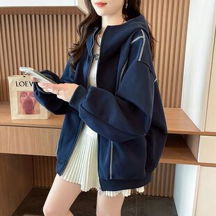 新爆款巨显瘦开衫初高中学生宽松韩版外套女春秋季慵懒风潮牌衣服