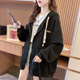 独特别致外套女 洋气早初春秋中长新薄爆款 遮屁股卫衣开衫 网红时尚