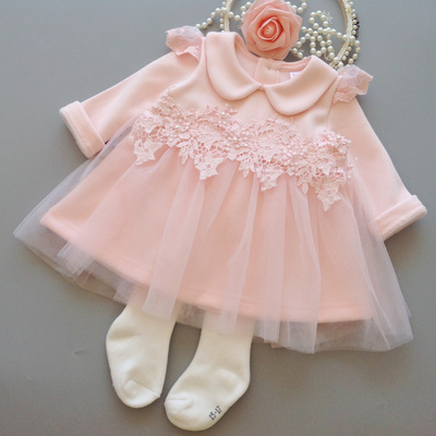 生日礼服女宝宝加绒公主裙纱裙