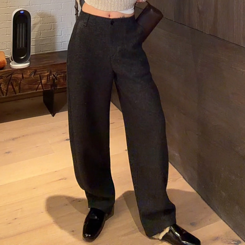 LUNA“伦敦腔调”高级感粗花毛呢弯刀时装西裤,女装/女士精品,休闲裤,淘宝优惠券,粉丝福利购,淘宝优惠卷