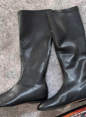 LUNA 羊皮高筒靴 小腿保暖神器 内增高3CM  XZ00681