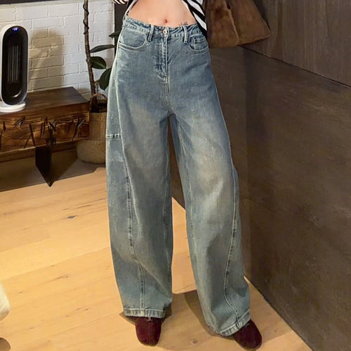 LUNA“26新弯刀”jp进口浅蓝水洗弯刀春季时装牛仔裤