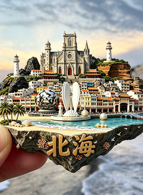 【北海冰箱贴】广西北海冠头岭灯塔骑楼老城街巷文创磁吸纪念品潮