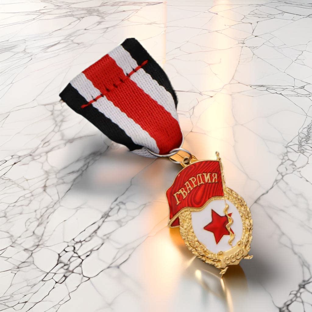 复刻复古苏联勋章近卫军徽章胸针苏维埃证章绥带上挂版军迷配饰潮