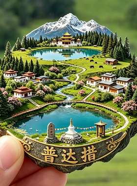 【普达措冰箱贴】云南迪庆藏族自治州香格里拉市旅游打卡文创贴饰