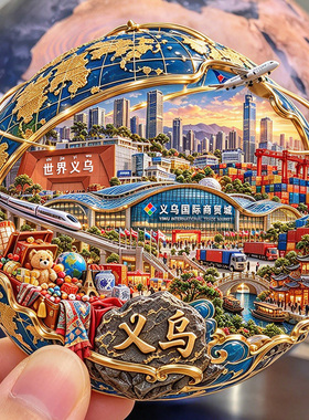 【义乌冰箱贴】浙江金华国际商贸城世界义乌小商品旅游纪念品文创