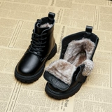 Martens, зимние утепленные удерживающие тепло короткие сапоги для мальчиков в английском стиле, детские ботинки, из натуральной кожи, коллекция 2021