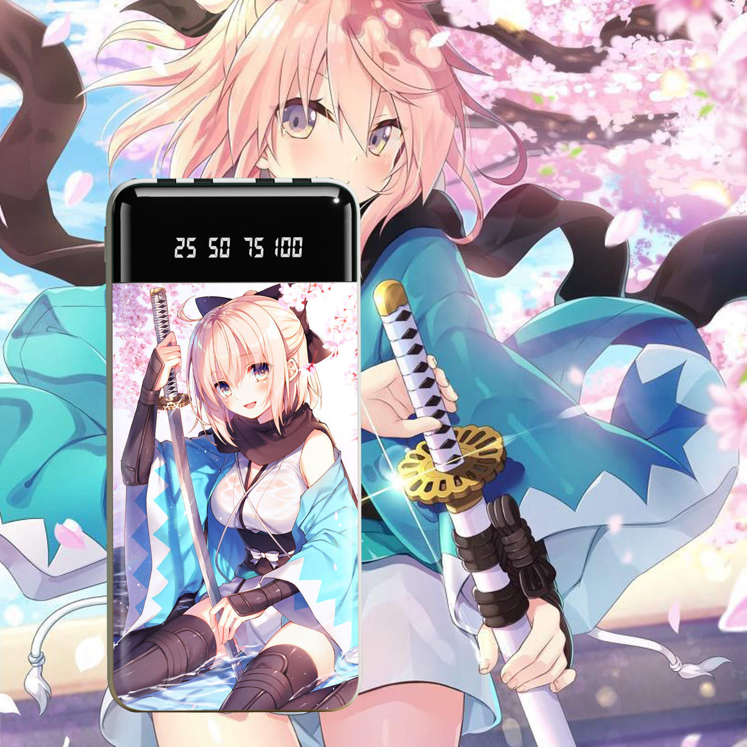 fgo冲田总司充电宝20000毫安数显自带四线大容量来图定制fate圣杯