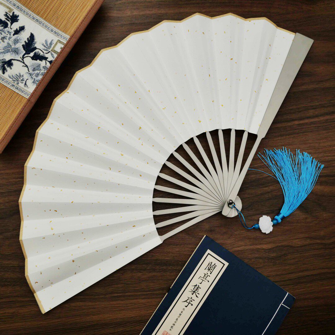 古方钛合金十寸十五方折叠扇子太极功夫玩转花式防身破窗便携武器