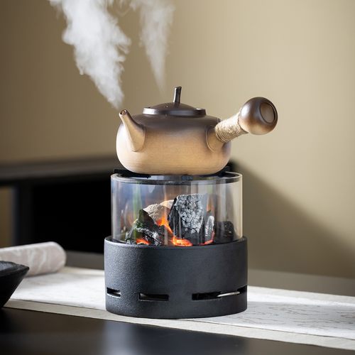 月隐观火碳炉煮茶炉炭火加热透明观火煮茶器家用烧水壶茶具套装