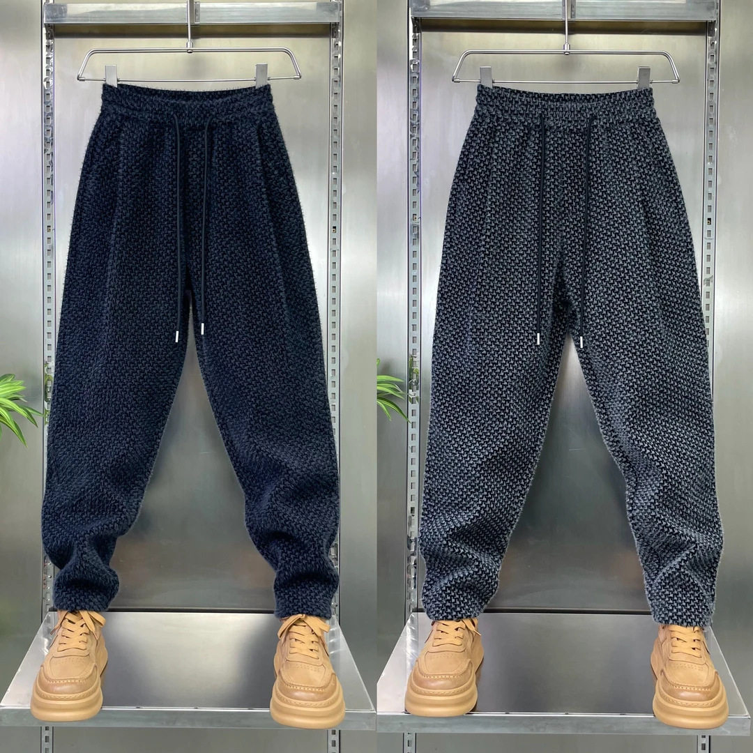 高端提花冬季舒适男士微锥小直筒裤时尚宽松保暖抗风抗寒休闲裤潮,男装,休闲裤,淘宝优惠券,粉丝福利购,淘宝优惠卷