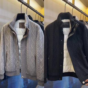 秋冬季新款潮流气质简约个性大气商务休闲立领百搭棉服外套男5256