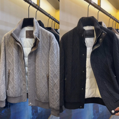 秋冬季新款潮流气质简约个性大气商务休闲立领百搭棉服外套男5256