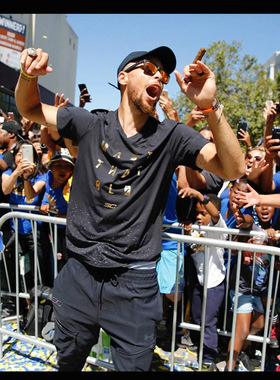 篮球运动史蒂芬库里curry同款训练投篮服圆领男女纯棉短袖T恤