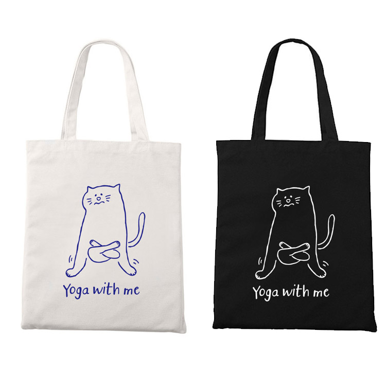 自主拉链款印花帆布袋