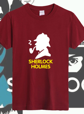 英剧SHERLOCK 神探夏洛克 福尔摩斯 卷福 华生 周边男女情侣装T恤