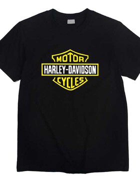 哈雷摩托周边重机车服赛车骑行越野车迷男女短袖t恤半袖