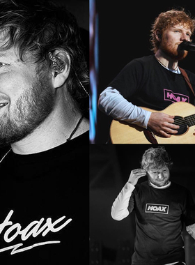 黄老板ed sheeran衣服t恤同款艾德希兰音乐老黄周边短袖t恤男女