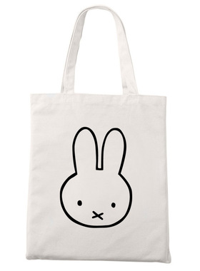 小兔子卡通日系动漫周边单肩拉链ins帆布袋托特包环保装书收纳袋