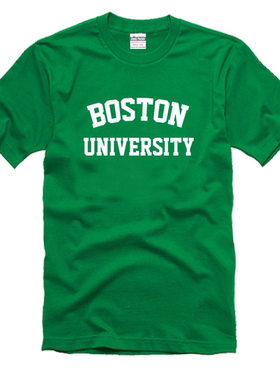 Boston University T恤 美国波士顿大学校服 T恤 美国大学T恤