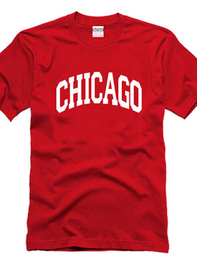 Chicago大学UCHI美国大学短袖T恤芝加哥大学校服情侣装男女T恤