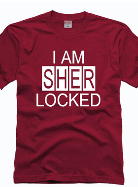 英剧新福尔摩斯神探夏洛克短袖T恤i am sherlocked康伯巴奇卷福T