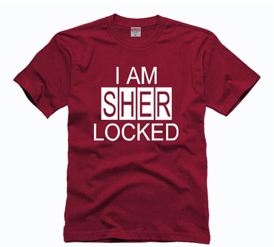 英剧新福尔摩斯神探夏洛克短袖T恤i am sherlocked康伯巴奇卷福T