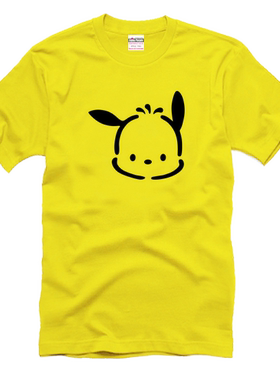 帕恰狗t恤短袖T恤小狗情侣装卡通 动漫男女短袖T恤