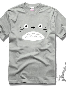 宫崎骏龙猫t恤卡通动漫周边龙猫男女情侣装短袖t恤夏装