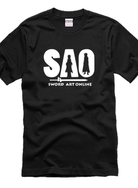 Sword Art Online刀剑神域t恤SAO短袖t恤 男女 动漫周边 短袖T恤