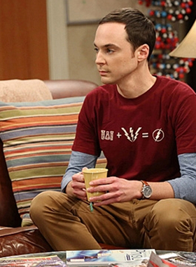 美剧生活大爆炸公式T恤 闪电侠超人蝙蝠侠T恤 谢耳朵男女短袖t恤