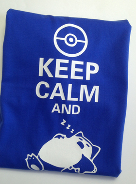 宠物小精灵t恤瞌睡神奇宝贝t恤 卡比兽t恤 snorlax 男女短袖t恤