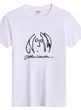 the Beatles 披头士衣服摇滚乐队T恤约翰列侬John Lennon男女短袖