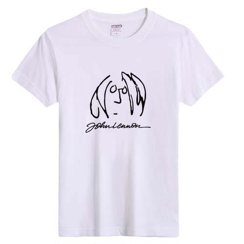 the Beatles 披头士衣服摇滚乐队T恤约翰列侬John Lennon男女短袖