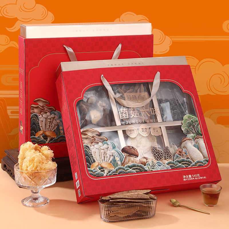 鲜物道山珍礼盒山菌山货菌菇干货春节年货伴手礼大礼包—菌菇六味,粮油调味/速食/干货/烘焙,干货组合/料包/汤包/干货礼盒,淘宝优惠券,粉丝福利购,淘宝优惠卷