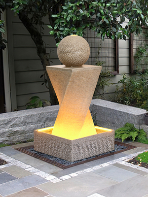 欧式流水喷泉摆件循环水客厅景观招财风水球玄关开业新居轻奢装饰