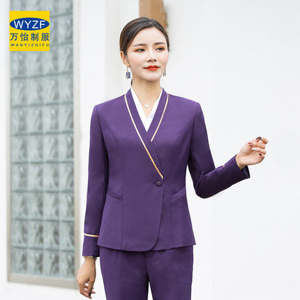 空姐制服南航长袖外套两件套金店销售客服工装酒店前台物业工作服