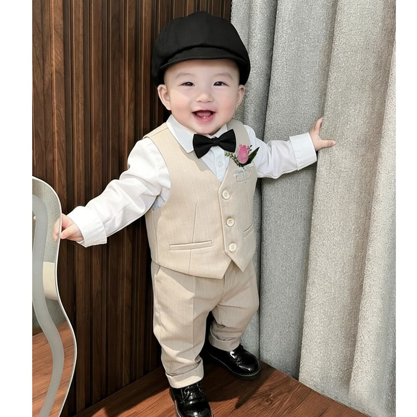 周岁礼服男宝西装套装儿童洋气小西装花童男童西服时髦宝宝正装