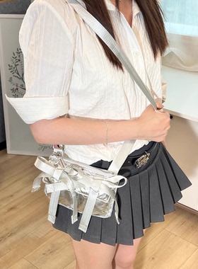 casselini正品日系小众设计可爱蝴蝶结小包mini时尚单肩斜挎包女