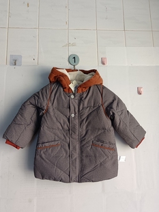 拉珐咪啦宝贝巴迪小男童羽绒服连帽90白鸭绒中长款 80.90.100 厚款