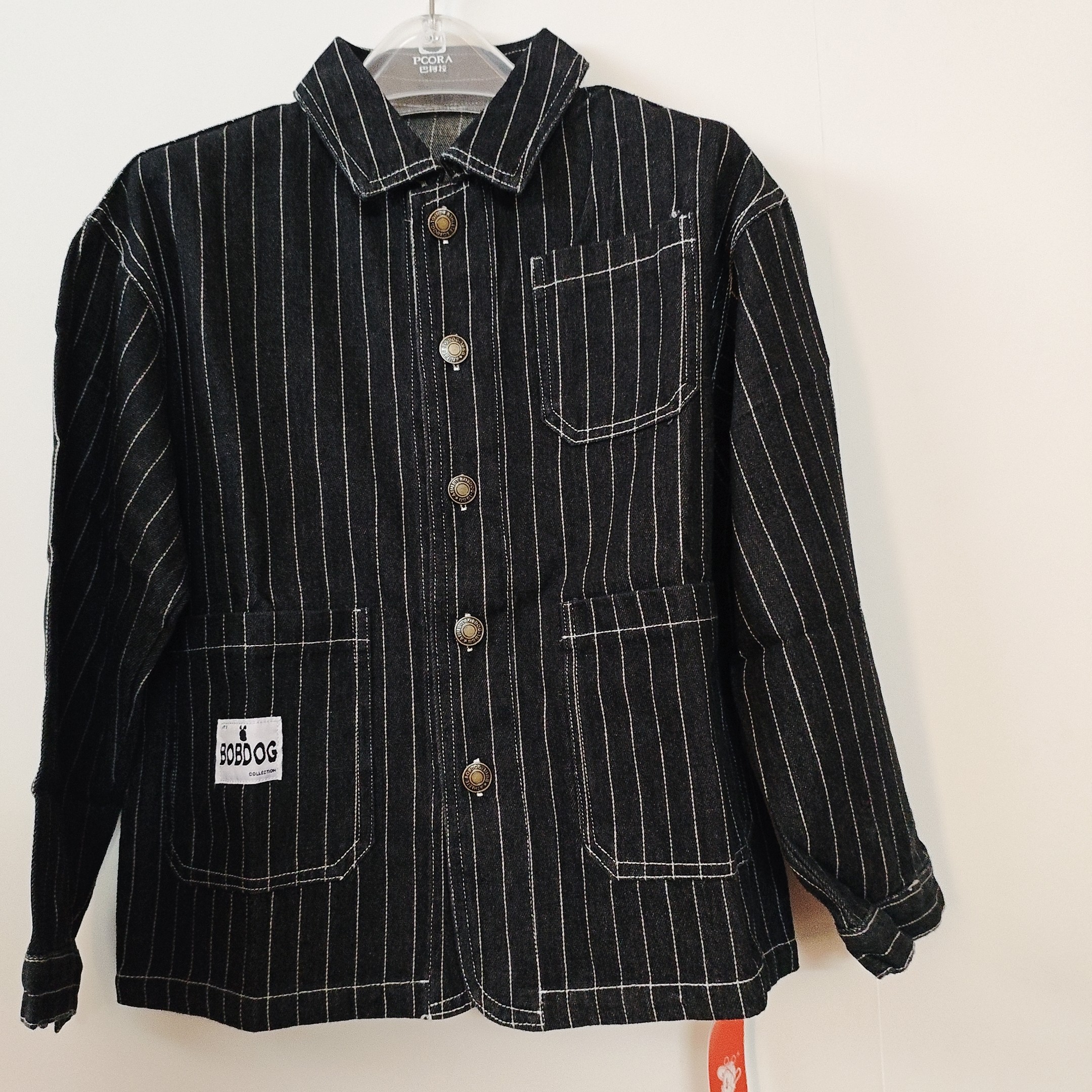 w913巴bu男童春秋款牛仔外套条纹外套120.130码