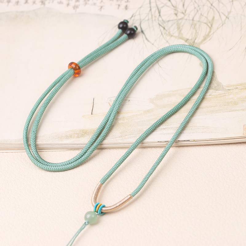 可调节绑翡翠玉坠挂件配绳