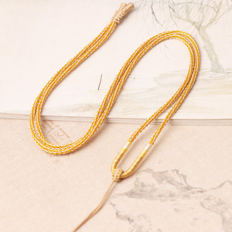 手工编织平安扣情侣拼色玉米挂绳