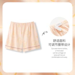 薄款 女夏季 产妇裤 子大码 可调节腰围 孕妇裤 宽松短裤 不勒肚子睡裤