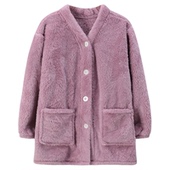 情侣珊瑚绒睡衣女睡衣单件男士 家居服法兰绒暖暖冬季 保暖内搭外套